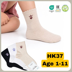 Носки хлопковые 1-2 года для девочек ТМ Belino (6 шт/уп)