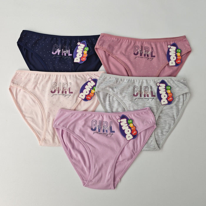 Трусы для девочек подростков хлопок 14 лет ТМ Domi (5 шт/уп)