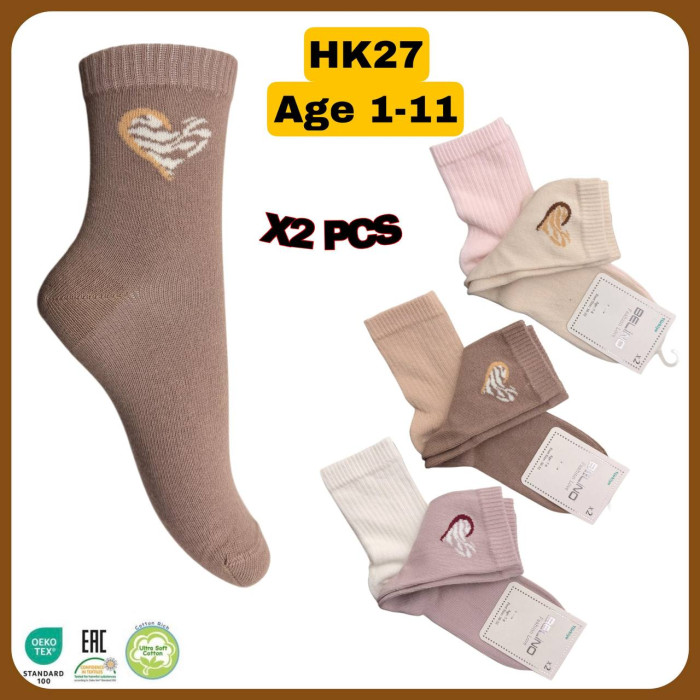 Носки хлопковые 11-12 лет для девочек ТМ Belino (6 шт/уп)