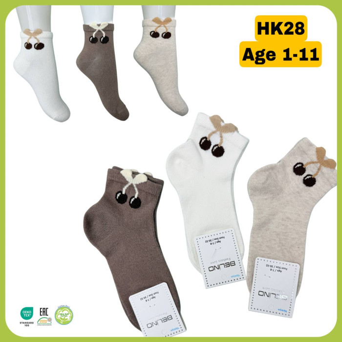 Носки хлопковые 7-8 лет для девочек ТМ Belino (6 шт/уп)