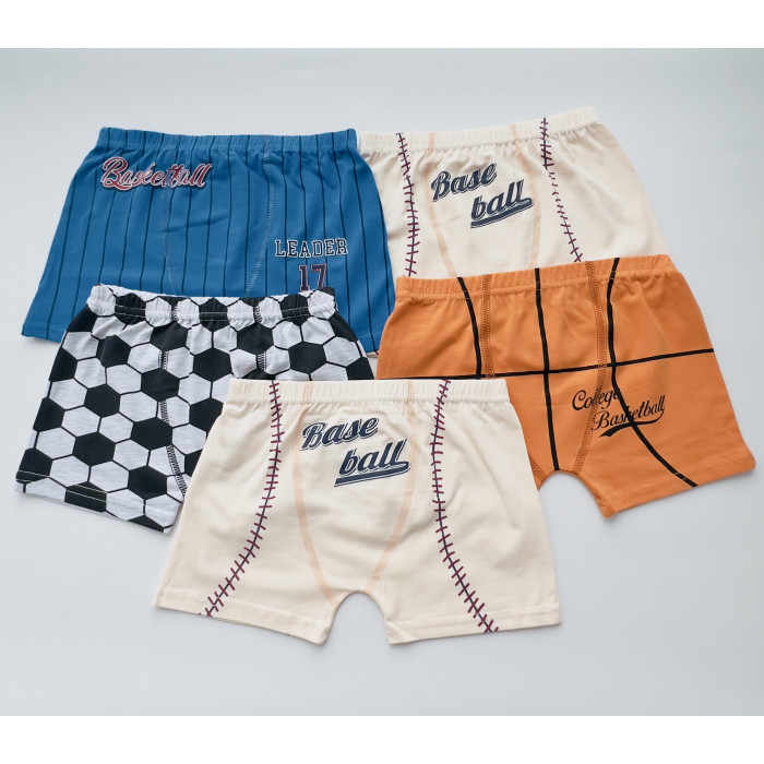 Детские трусы боксерки для мальчиков 6-7 лет (5 шт/уп) ТМ Domi