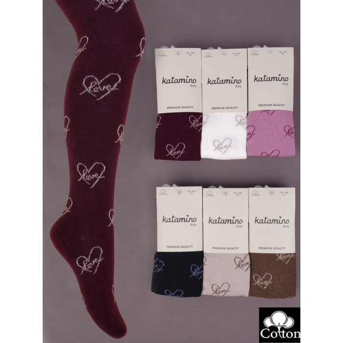 Колготки для дівчаток бавовняні 3-4 роки ТМ Katamino (6 шт/уп)