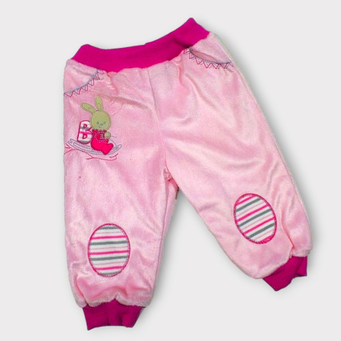 Штани велюрові на махрі для дівчаток зріст 68,74,80,86 см.