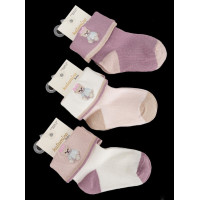 Шкарпетки бавовняні для малюків 12-18 міс (3 шт/уп)