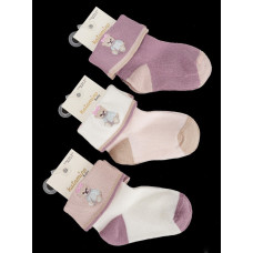 Носки хлопковые для малышей 12-18 мес (3 шт/уп)
