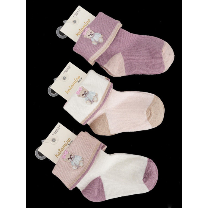 Шкарпетки бавовняні для малюків 12-18 міс (3 шт/уп)