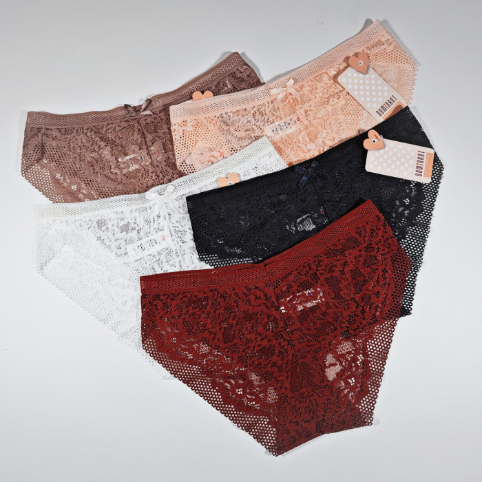 ОПТОМ. Набор женских трусов "Dominant". Размер: STD. ( 5 шт/уп). Турция.