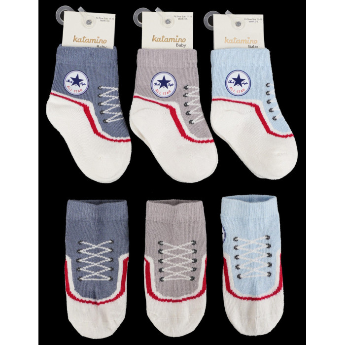 Носки хлопковые для малышей 18-24 мес (6 шт/уп)