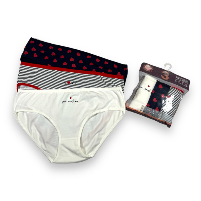 ОПТОМ. Жіночі труси. Розмір: 2XL. ( 3 шт/уп). Туреччина.