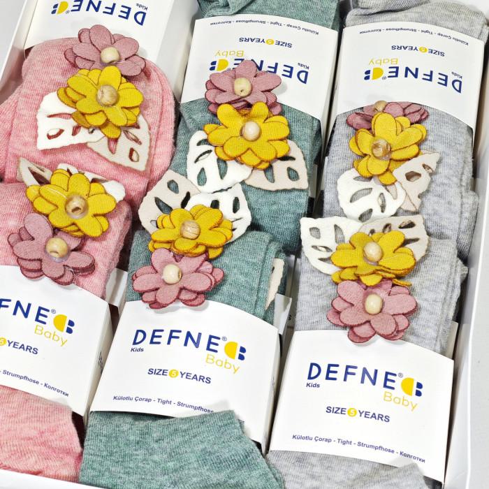 Колготки для девочек хлопковые 5-6 лет ТМ Defne (3 шт/уп)