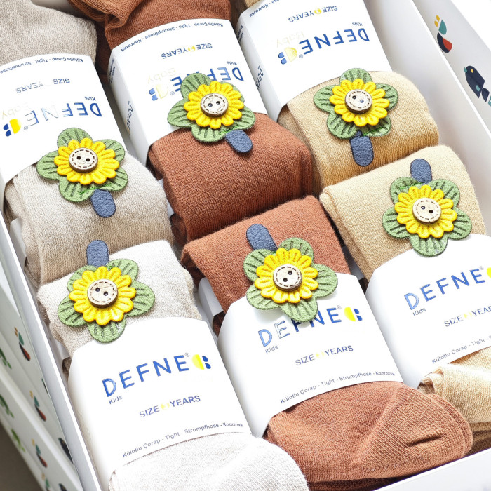 Колготки для дівчаток бавовняні 5-6 років ТМ Defne (3 шт/уп)