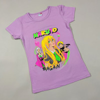 ОПТОМ Детские футболки для девочек 4,5,6,7,8 лет Naruto again сирень