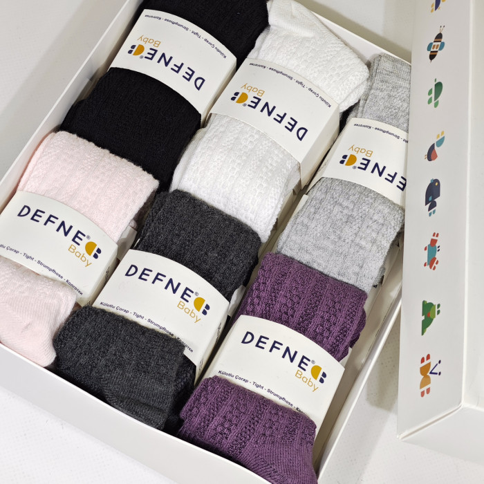 Колготки для немовлят 0-6 міс ТМ Defne (6 шт/уп)