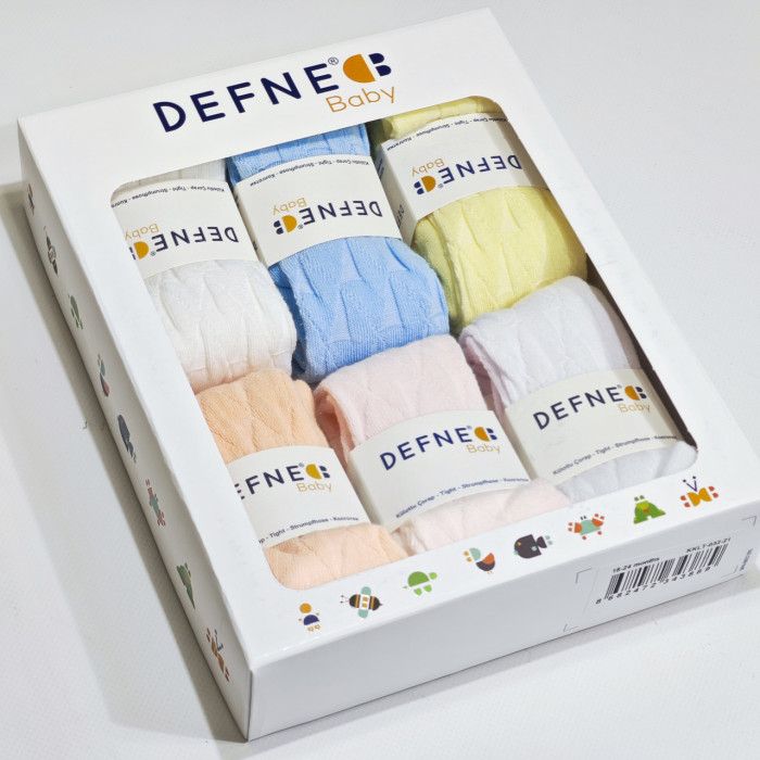 Колготки для немовлят 6-12 міс ТМ Defne (6 шт/уп)