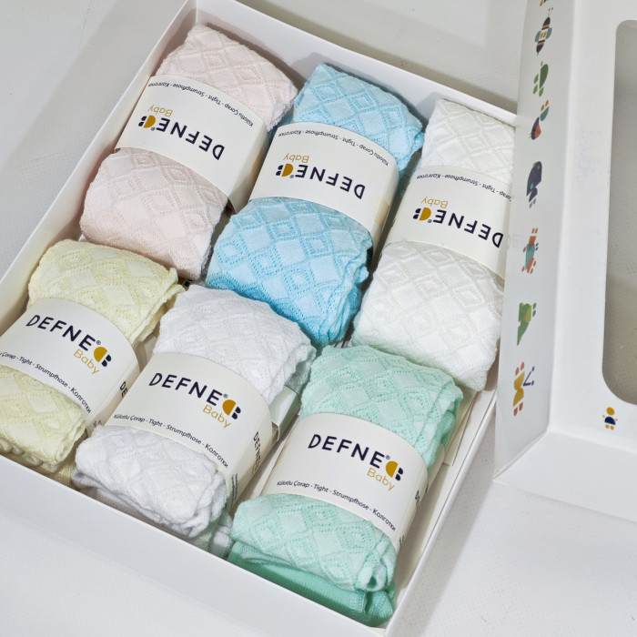 Колготки для новорожденных 6-12 мес ТМ Defne (6 шт/уп)