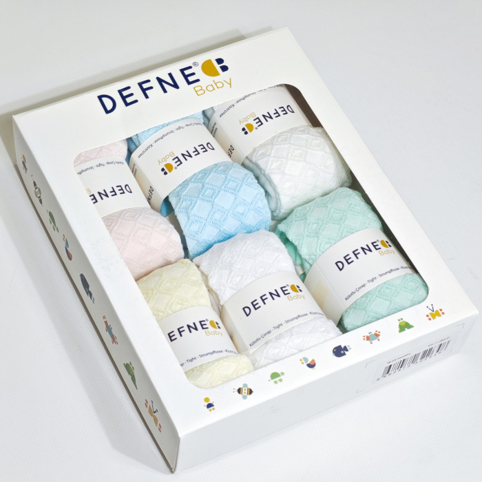 Колготки для новорожденных 6-12 мес ТМ Defne (6 шт/уп)
