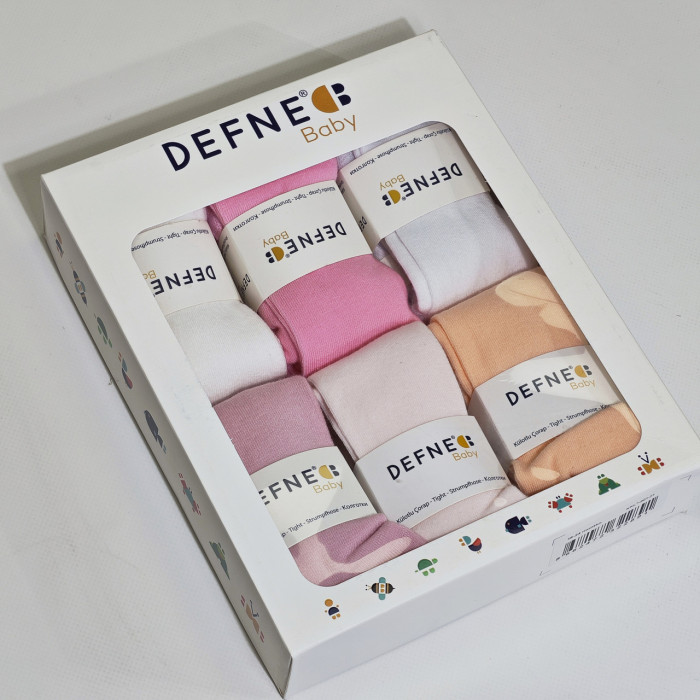 Колготки для немовлят 6-12 міс ТМ Defne (6 шт/уп)