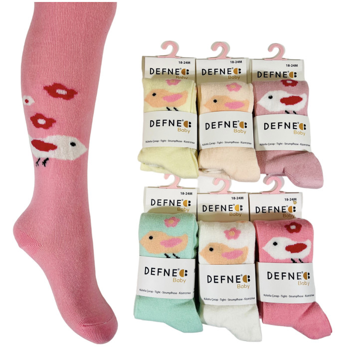 Колготки для немовлят 6-12 міс ТМ Defne (6 шт/уп)