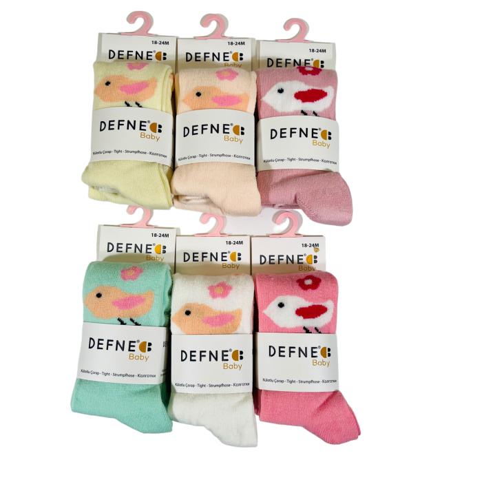 Колготки для немовлят 6-12 міс ТМ Defne (6 шт/уп)