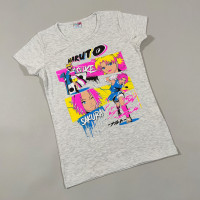 ОПТОМ Дитячі футболки для дівчаток 4,5,6,7,8 років Naruto sakura сіра