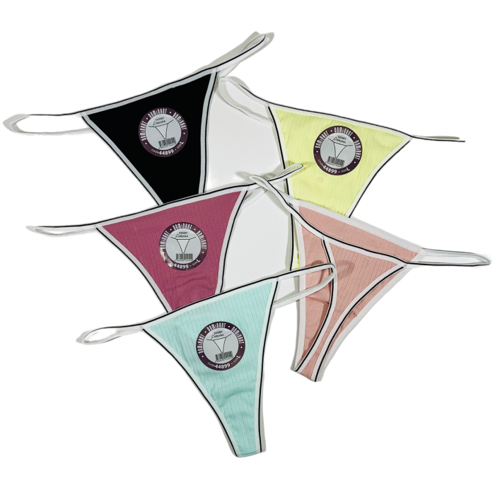 ОПТОМ. Женские трусики Тонг  "Dominant". Размер: XL ( 5 шт/уп). Турция.