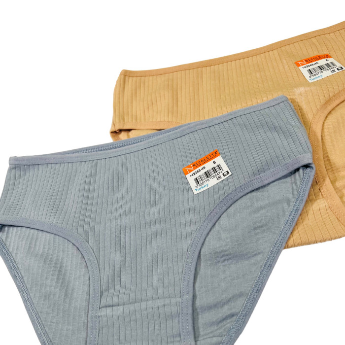 Детские трусики рубчик девочек 14-15 лет (5шт/уп) ТМ Nicoletta