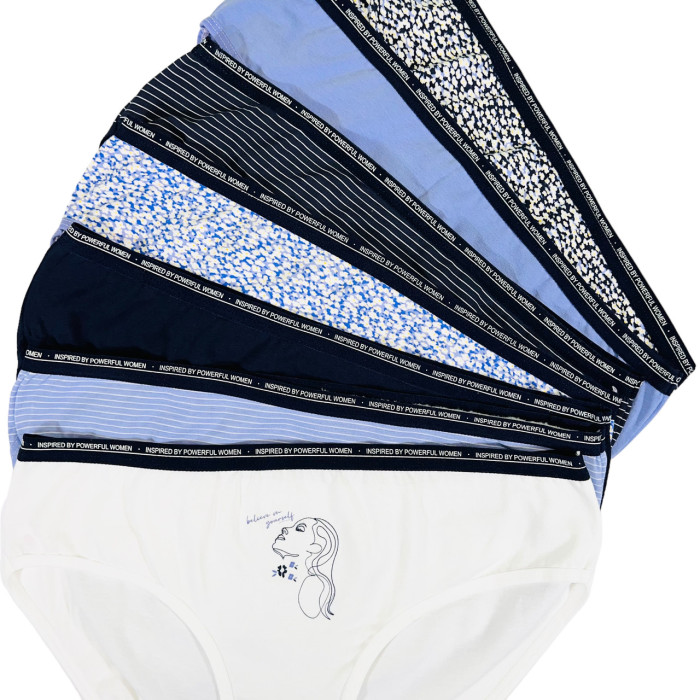 ОПТОМ. Набор женских трусов "Dominant" бикини. Размер: 2XL. ( 7 шт/уп). Турция.