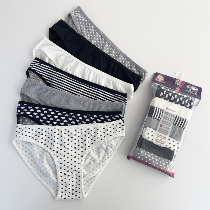 ОПТОМ. Набор женских трусов "Dominant" Размер: M. ( 7 шт/уп). Турция.