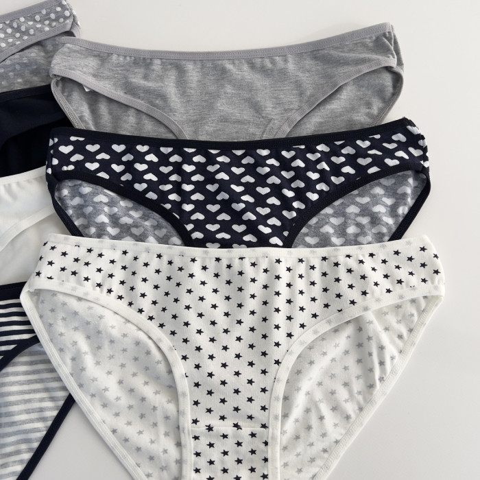 ОПТОМ. Набор женских трусов "Dominant" Размер: M. ( 7 шт/уп). Турция.