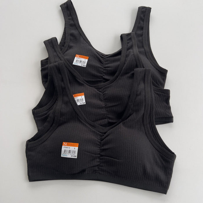 Топик подростковый с паролоном рубчик 14-15 лет (5шт/уп) ТМ Nicoletta