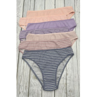 Набір жіночих трусиків тижневок в рубчик Розмір: XL. ( 7 шт/уп). ТМ. Nicoletta