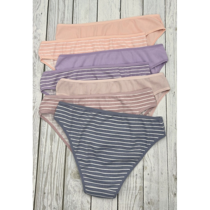 Набор женских трусиков неделек в рубчик Размер: 2XL. ( 7 шт/уп). ТМ. Nicoletta