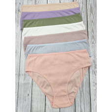 Набір жіночих трусиків тижневок в рубчик Розмір: M. ( 7 шт/уп). ТМ. Nicoletta
