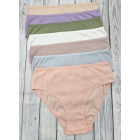Набір жіночих трусиків тижневок в рубчик Розмір: 2XL . ( 7 шт/уп). ТМ. Nicoletta