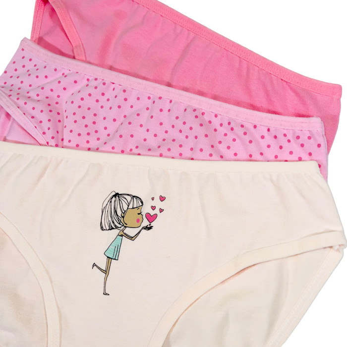 Детские трусики для девочек 9-10 лет  (3шт/уп)  Domi