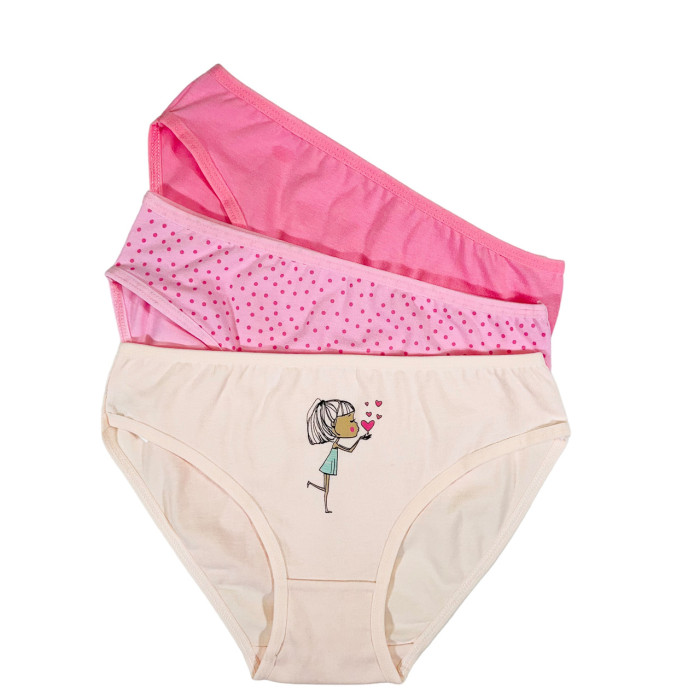 Детские трусики для девочек 9-10 лет  (3шт/уп)  Domi