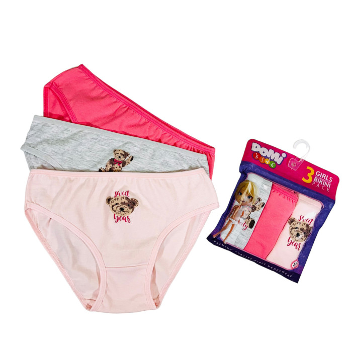 Дитячі трусики для дівчаток 9-10 років (3шт/уп) ТМ Domi