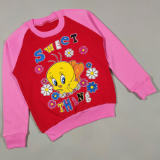 Детский реглан "Твити" для девочек 8,9,10,11,12 лет 100%  хлопок