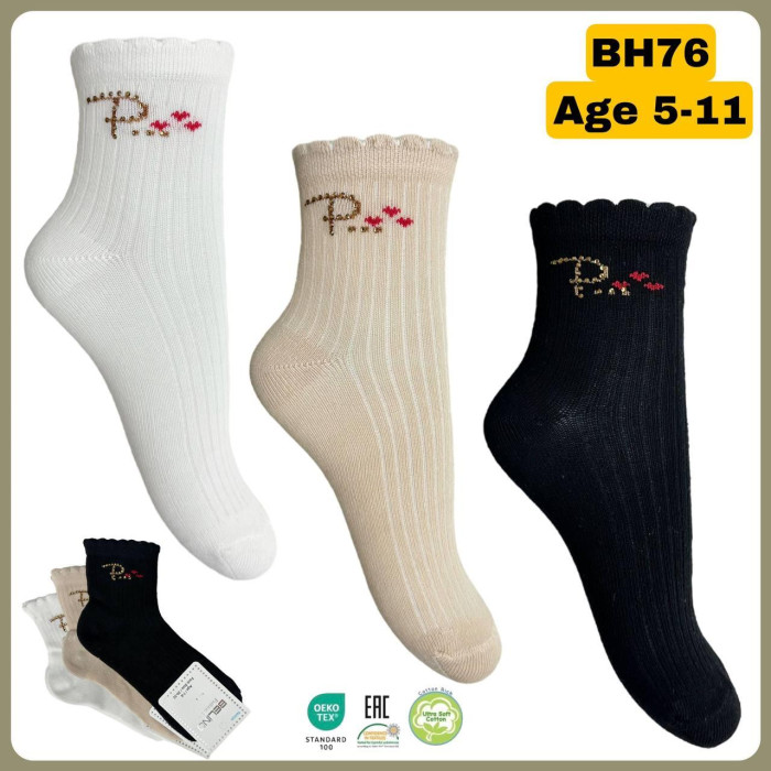 Носки хлопковые 9-10 лет для девочек ТМ Belino (6 шт/уп)