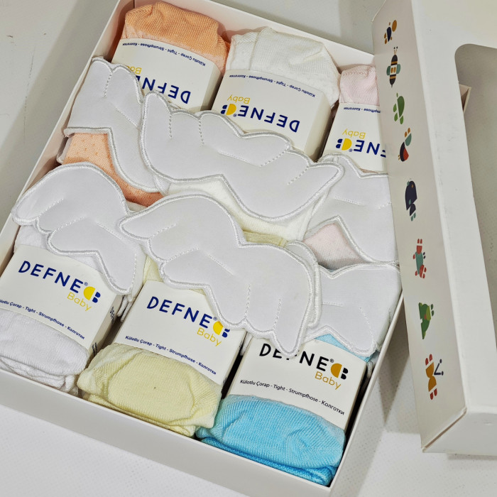 Колготки для новорожденных 0-6 мес ТМ Defne (6 шт/уп)