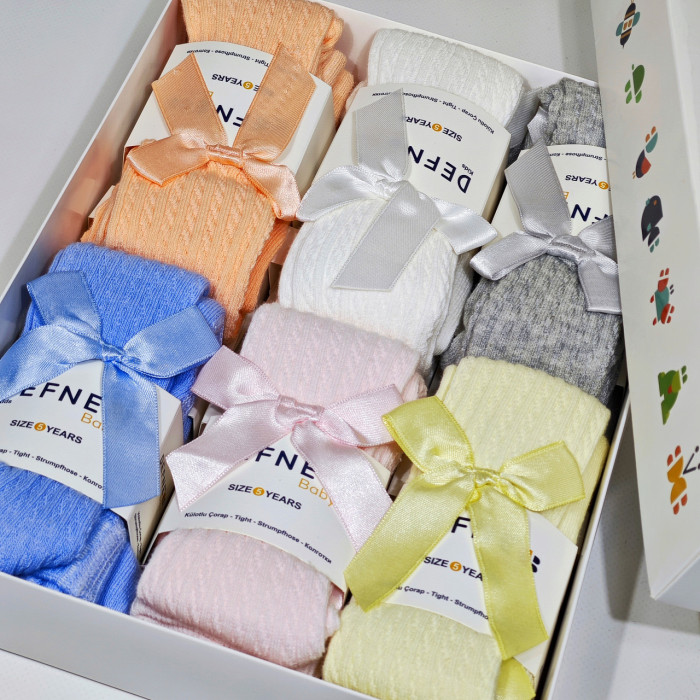 Колготки для новорожденных 0-6 мес ТМ Defne (6 шт/уп)