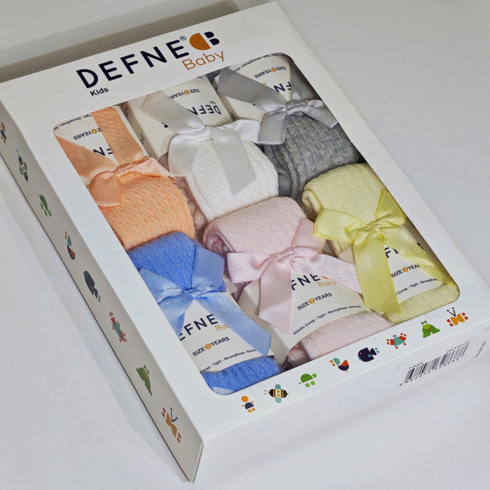 Колготки для дівчаток бавовняні 9-10 років ТМ Defne (6 шт/уп)