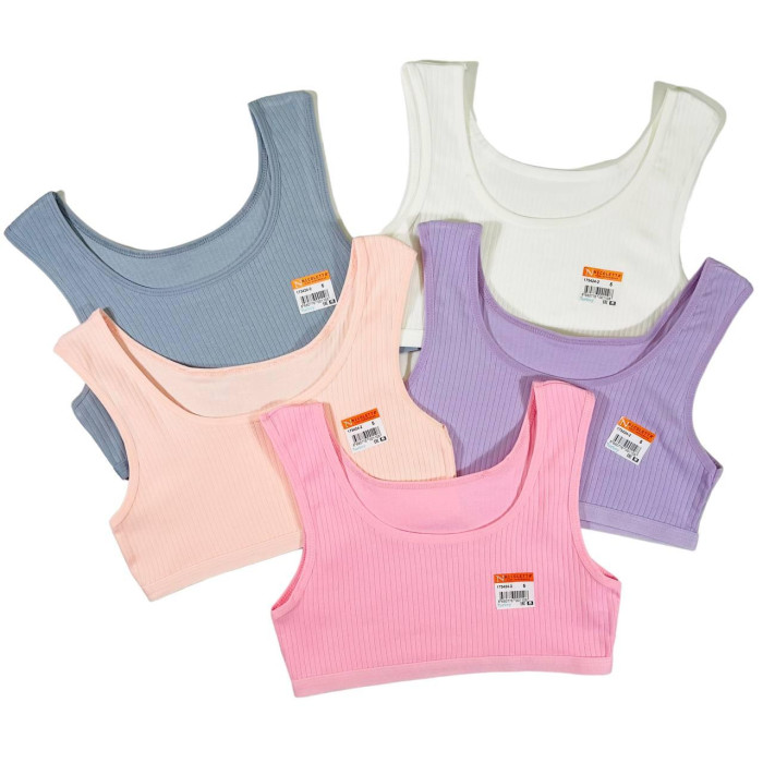 Топик подростковый рубчик 8-9 лет (5шт/уп ТМ Nicoletta