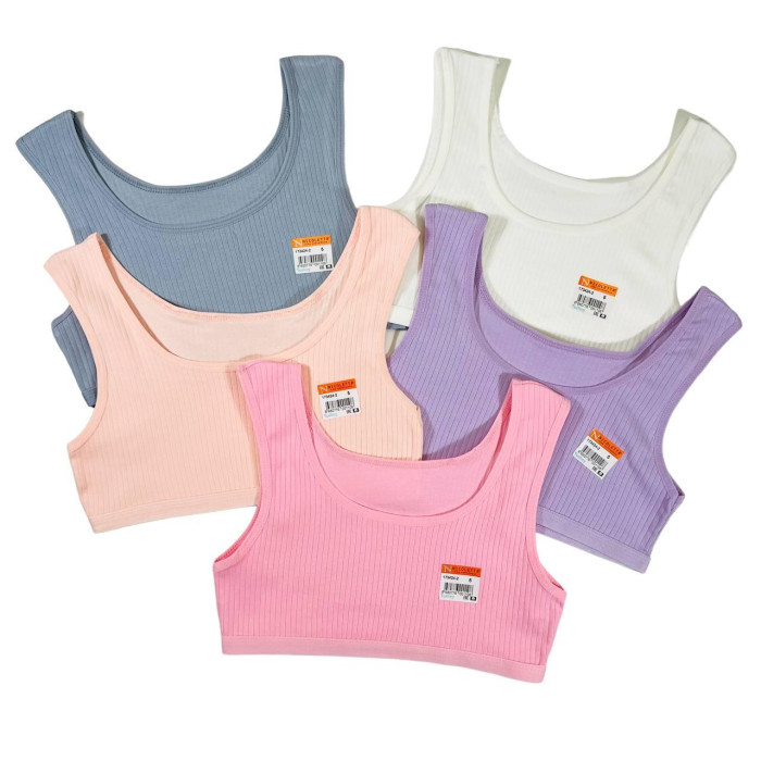 Топик подростковый рубчик 10-11 лет (5шт/уп ТМ Nicoletta