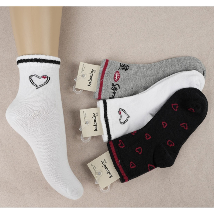 Носки хлопковые 9-10 лет для девочек ТМ Katamino (6 шт/уп)