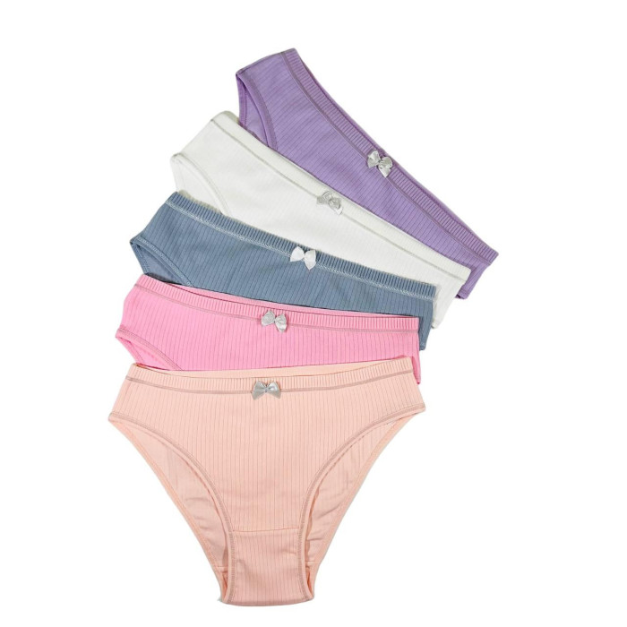 Набор женских трусиков в рубчик Размер: XL. ( 5 шт/уп). ТМ. Nicoletta