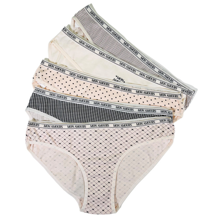 ОПТОМ. Набор женских трусов "Dominant". Размер: S. ( 5 шт/уп). Турция.