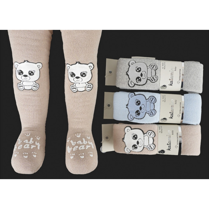 Махровые колготки для малышей 6-12 мес с тормозами ТМ Arti (3 шт/уп) 35090