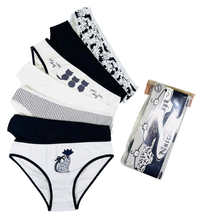 Набір жіночих трусиків тижневок - Розмір: L. ( 7 шт/уп). ТМ. Nicoletta