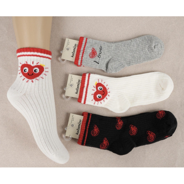 Носки хлопковые 9-10 лет для девочек ТМ Katamino (6 шт/уп)